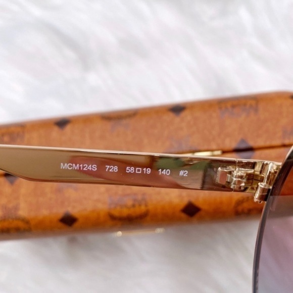 New MCM Round Aviator 58mm Pink Sunglasses - Picture 14 of 15